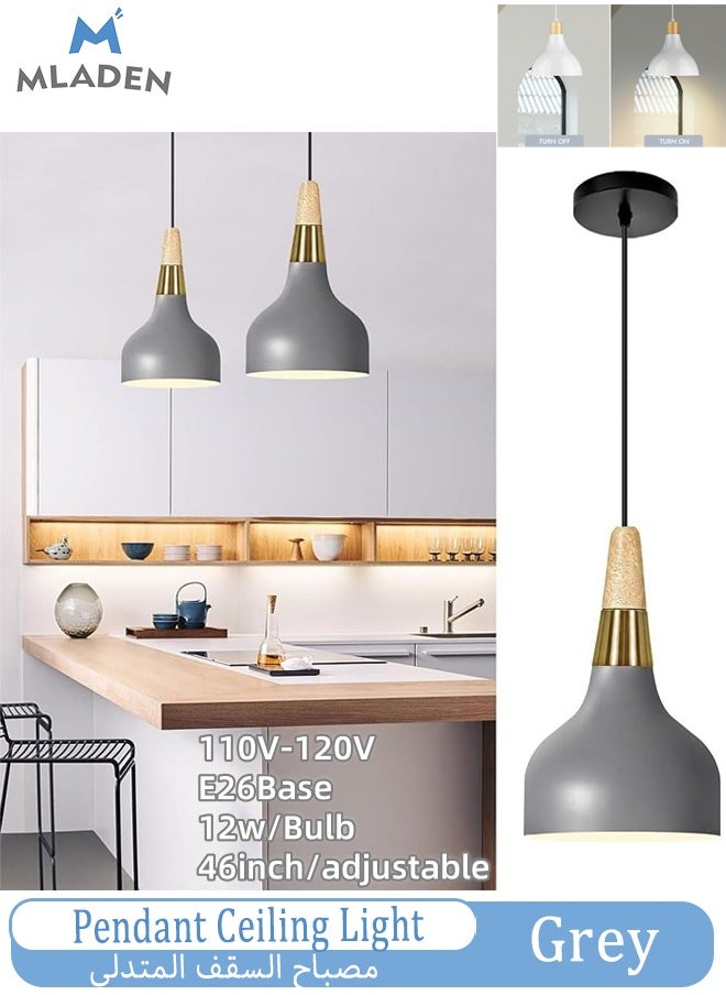 MLADEN 1PCS Modern Pendant Ceiling Light with Dimmable Bulbs, Minimalist Macaron Nordic Hanging Ceiling Light with Adjustable Cord, Pendant Lighting Adjustable Chandelier Decor Lamp for Dinning Room,1.2m Adjustable Height  - Image 1