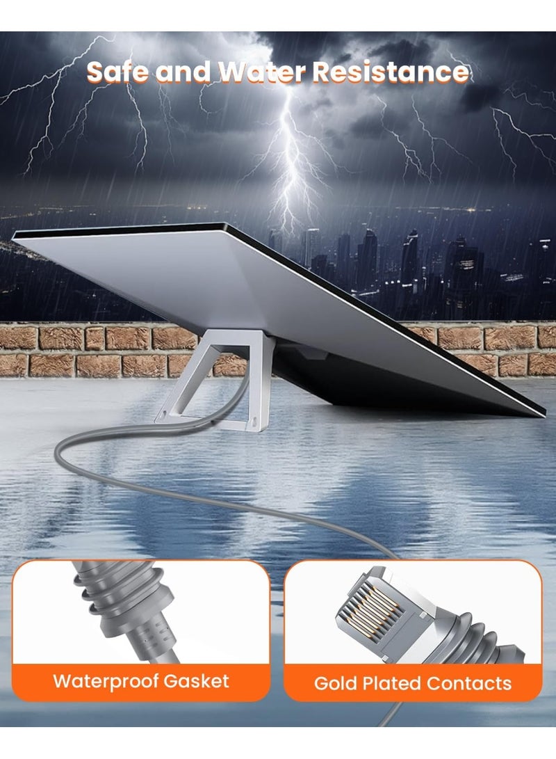 Starlink Gen 3 Cable Extension (30 m/100 feet), Star Link Waterproof Extension Cable for Standard V4 Antenna & Gen3 Router, 10 m/15 m/23 m/46 m, Flexible Selectable, Grey - Image 4