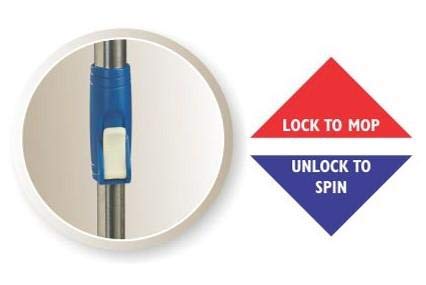 TWONE Spin Mop Expandable Stainless Steel Stick Rod with 5 Refill (Assorted Colour) - Image 3