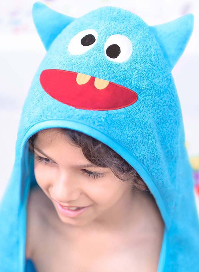 إسكدنيا منشفة استحمام قطن للأطفال مزودة بغطاء للرأس بتنمط حيوان - Image 3
