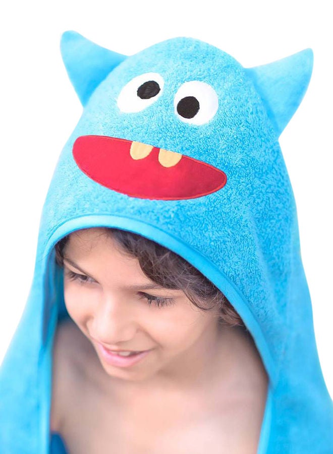 إسكدنيا منشفة استحمام قطن للأطفال مزودة بغطاء للرأس بتنمط حيوان - Image 1