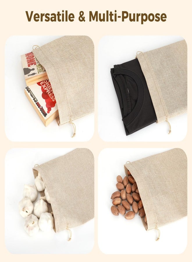 Tapleap أكياس هدايا من قماش الخيش من تابليب، مقاس 10×14 بوصة، 10 أكياس - مع بطاقات وخيوط - Image 4