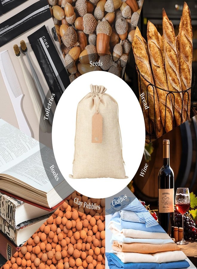 Tapleap أكياس هدايا من قماش الخيش من تابليب، مقاس 10×14 بوصة، 10 أكياس - مع بطاقات وخيوط - Image 3