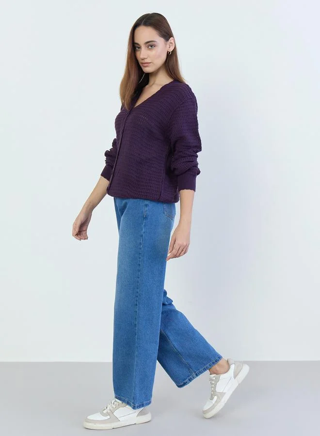 Styli Styli Women High Rise Faded Wide Leg Jeans