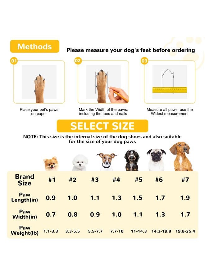 Fecialy Dog Shoes for Winter Dogs Boots & Paw Protector Warm Snow Booties Small Medium Dogs Puppies with Reflective Strip Anti-Slip Rubber Sole, Pack of 4, Size3 - Image 2