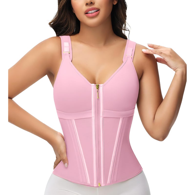Shein 15-Bone Mesh Camisole Shapewear Corset – Tight-Fitting Waist Support - Image 1