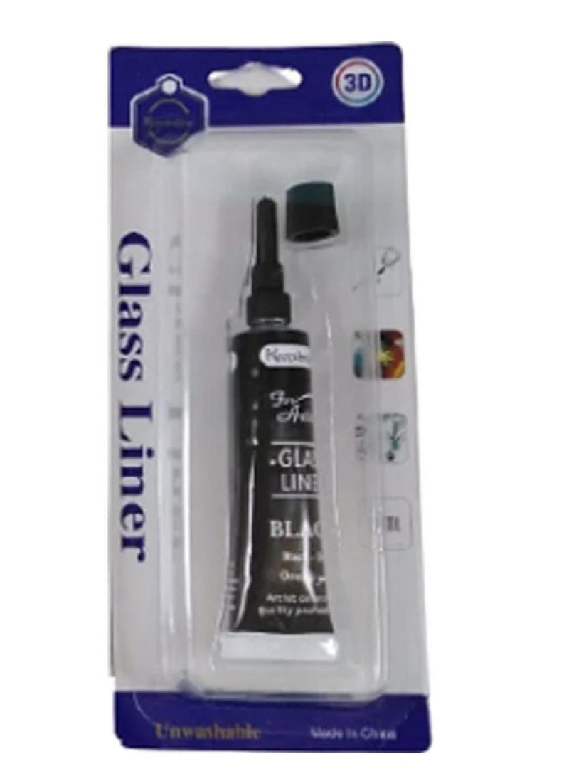 Keep Smiling Glass Liner Color Black