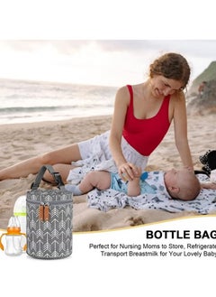 MIXDE Cooler Bag Insulated Baby Bottle Cooler Bags for Travel Baby Bottle Bag for Daycare Nursing Mom  - Image 4