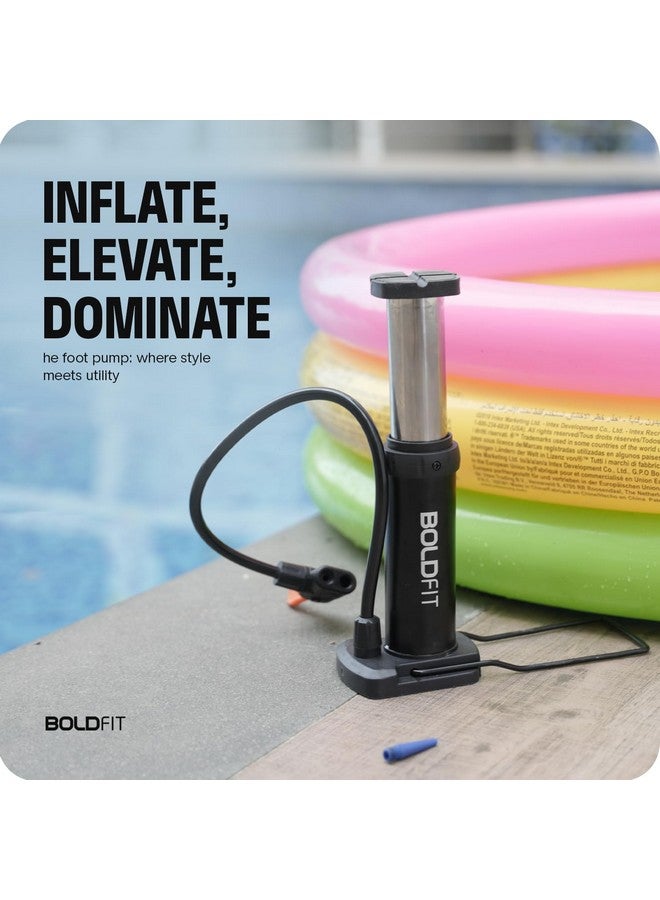 BOLDFIT مضخة هواء محمولة من بولدفيت للدراجات والسيارات وكرة القدم وإطارات الدراجات - أسود - Image 2
