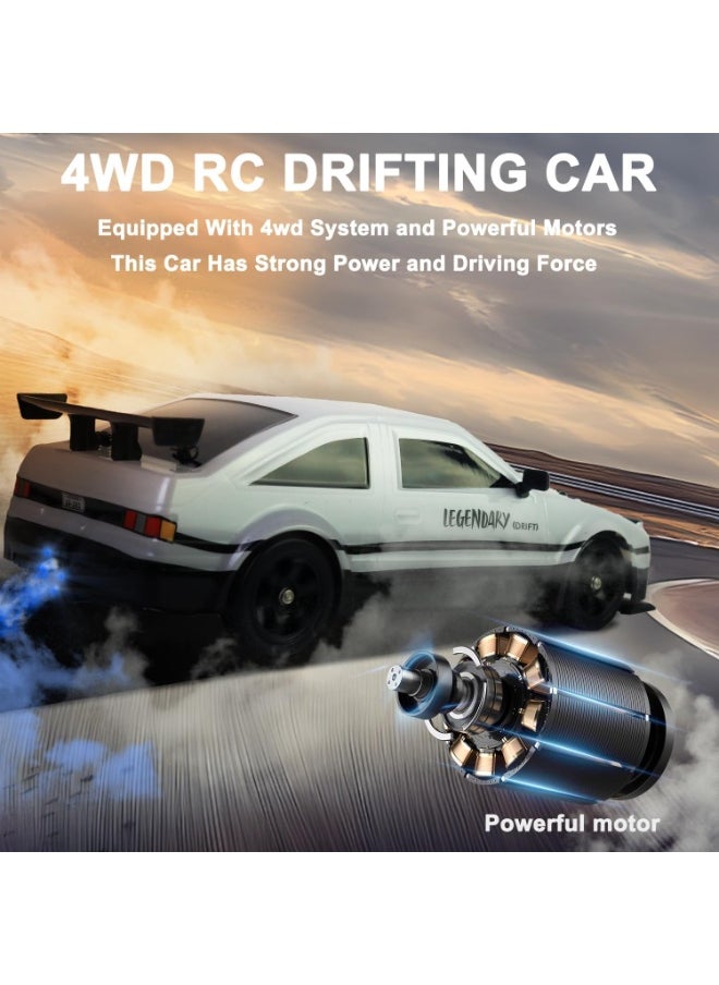 Legendary Remote Control Car RC Drift Car 1/16 Scale 4WD 18KM/H High Speed RC Car 2.4GHz with LED Lights Spray Racing Toy Car for Adults Boys Girls Kids Birthday 2Pcs Rechargeable Batteries  - Image 2