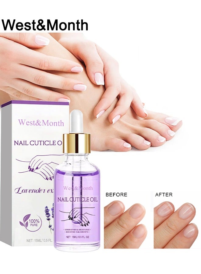 West&Month Nails Strengthen Cuticle Oil for Repair Onychomycosis,Strengthen Nail Cuticles,Care for Nails, Moisturizes and Brightens Nails, 15 ml - Image 1