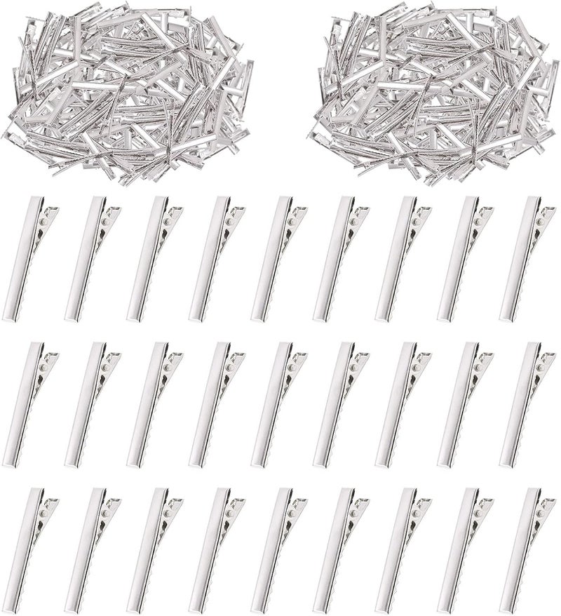 Swpeet 200Pcs 1.8inch - 4.6cm Alligator Hair Clips Kit, Perfect for Metal Duck Bill Hair Clips Flat Top Single Prong Hairpins for Hair Styling DIY Accessories - Image 1