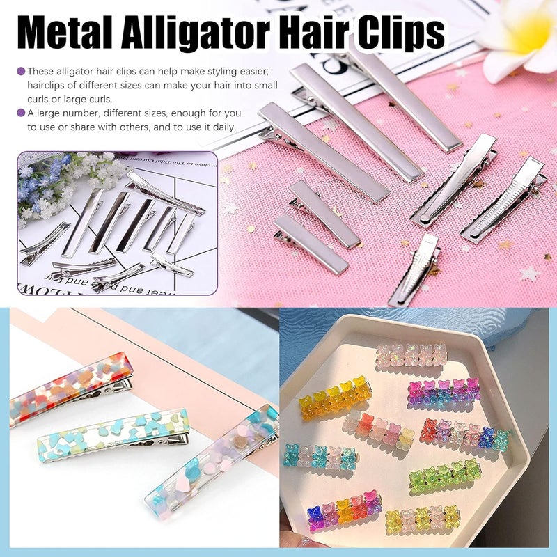 Swpeet 200Pcs 1.8inch - 4.6cm Alligator Hair Clips Kit, Perfect for Metal Duck Bill Hair Clips Flat Top Single Prong Hairpins for Hair Styling DIY Accessories - Image 5