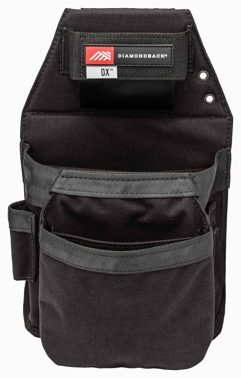 Diamondback Ox 2.0 Tool Pouch - Right-Sided Tool Belt Pouch - Ideal Carpenter & Electrician Tool Pouches for Tools, Punches & Fasteners (Black - Right Side) - Image 1