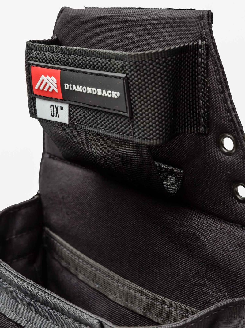 Diamondback Ox 2.0 Tool Pouch - Right-Sided Tool Belt Pouch - Ideal Carpenter & Electrician Tool Pouches for Tools, Punches & Fasteners (Black - Right Side) - Image 3