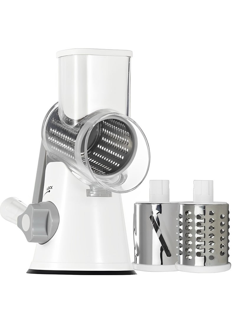 REOCLE Rotary Cheese Grater Kitchen Mandoline Vegetable Slicer Easy to Clean Rotary Grater Slicer for Fruit & Vegetables & Nuts  - Image 2
