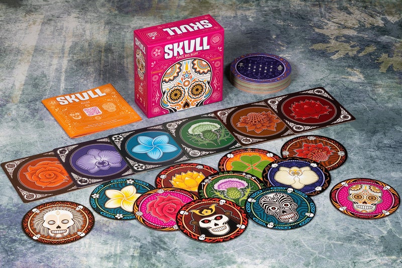 Space Cowboys Asmodee Skull Party Game - Bluffing and Strategy Game, Family Fun for Kids & Adults, Ages 13+, 3-6 Players, 30 Minute Playtime - Image 2