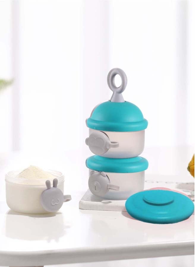 LuQu Milk Powder Container Blue Side Opening Storage Box for Baby Formula Daily Use - Image 2