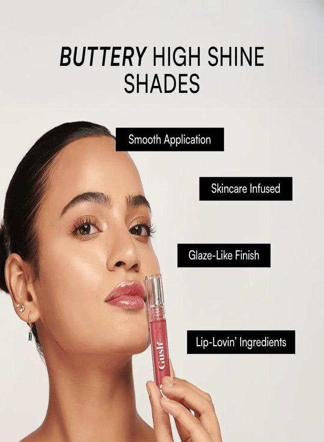 Gush Beauty Lip Service Glaze Lip Oil Gloss 3-in-1 Gift Set For Women- Juicy Glossy Lips with Skin-Loving Hydration - Image 3