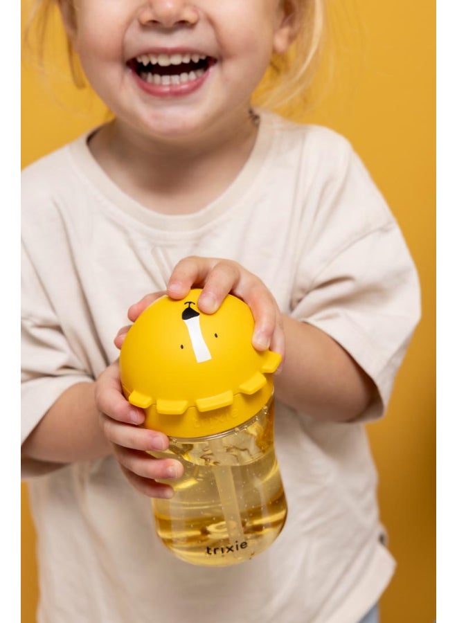 Trixie Tritan™ Spill Proof Straw Bottle - 300ml - Mr. Lion - Image 2