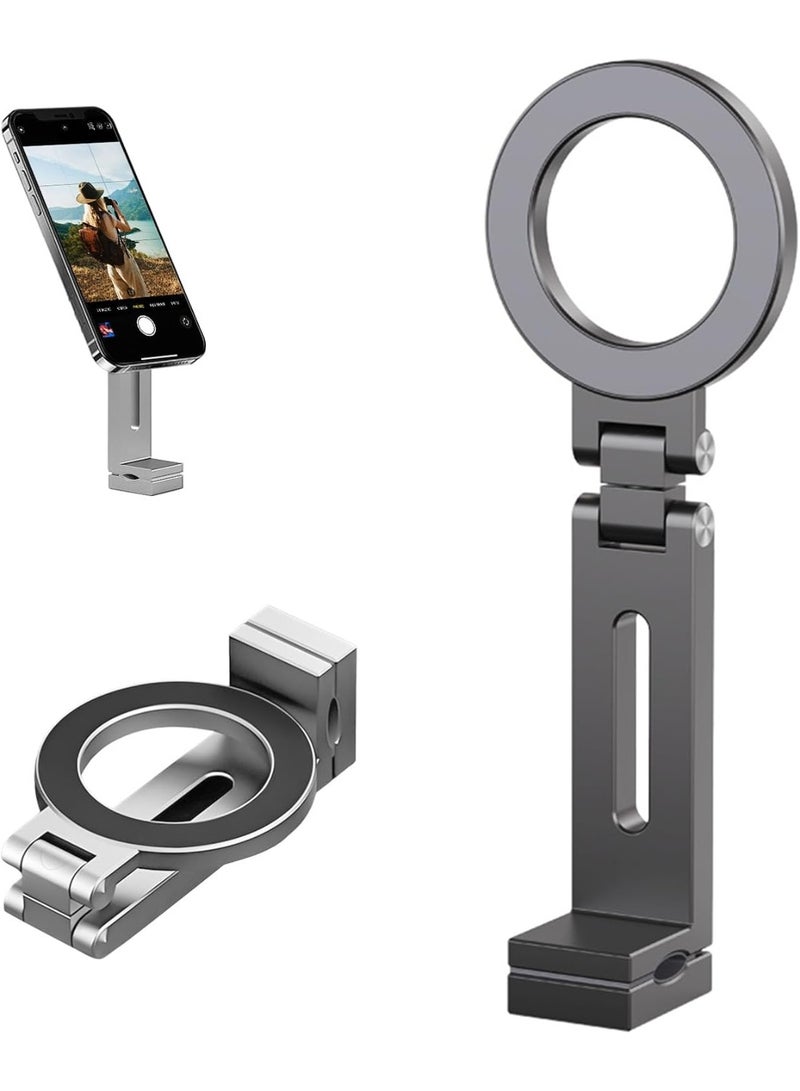 Walpck Magnetic Phone Stand - Adjustable Foldable Phone Holder with Strong Magnets, Portable Travel Phone Bracket for iPhone 16/15/14/13/12 Pro, for Samsung Galaxy, All Smartphones - Image 1