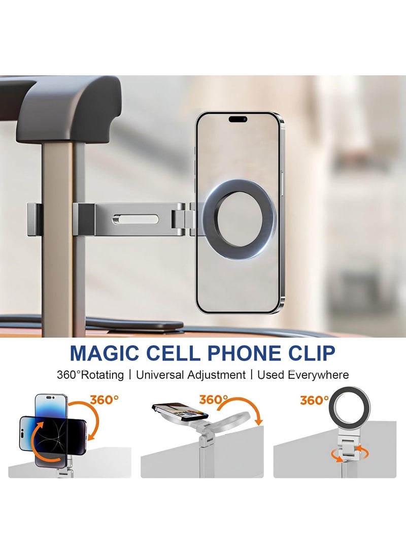 Walpck Magnetic Phone Stand - Adjustable Foldable Phone Holder with Strong Magnets, Portable Travel Phone Bracket for iPhone 16/15/14/13/12 Pro, for Samsung Galaxy, All Smartphones - Image 4