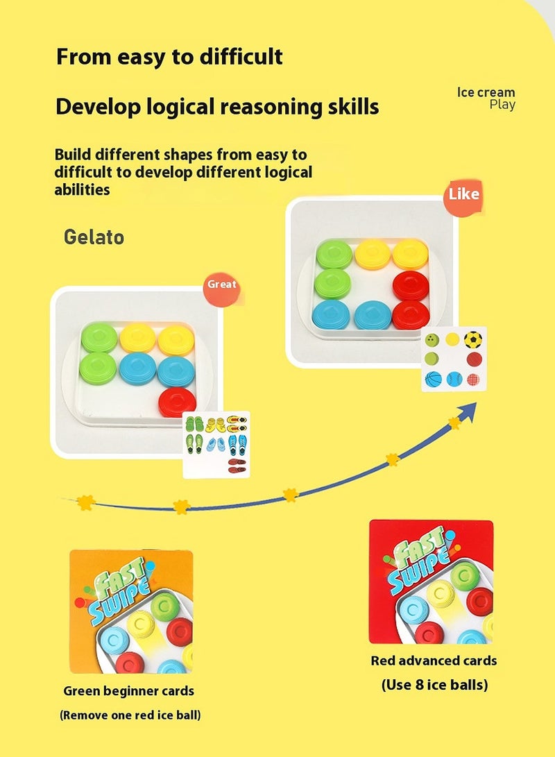 Sharpdo Color Matching Jigsaw Puzzle-Racing Ice Hockey Jigsaw Puzzle Game Children's Logic and Thinking Training Parent-Child Interaction Two-Player Battle Table Games Toys - Image 3