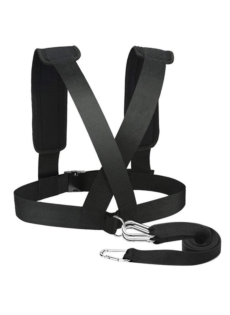DUNISO Weight Bearing Shoulder Strap, Resistance Bands Fitness Shoulder Strap Elastic Loop Adjustable Padded Shoulder Strap, Sled Harness Tire Pulling Harness for Fitness Resistance Training Workout  - Image 3