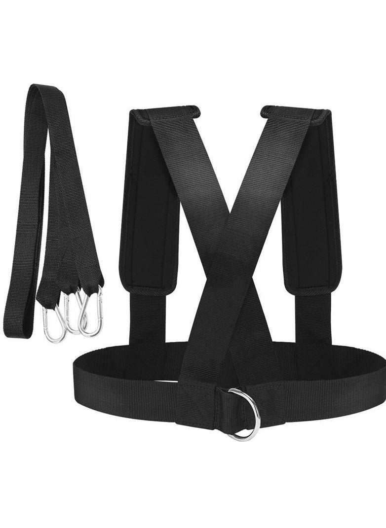 DUNISO Weight Bearing Shoulder Strap, Resistance Bands Fitness Shoulder Strap Elastic Loop Adjustable Padded Shoulder Strap, Sled Harness Tire Pulling Harness for Fitness Resistance Training Workout  - Image 2