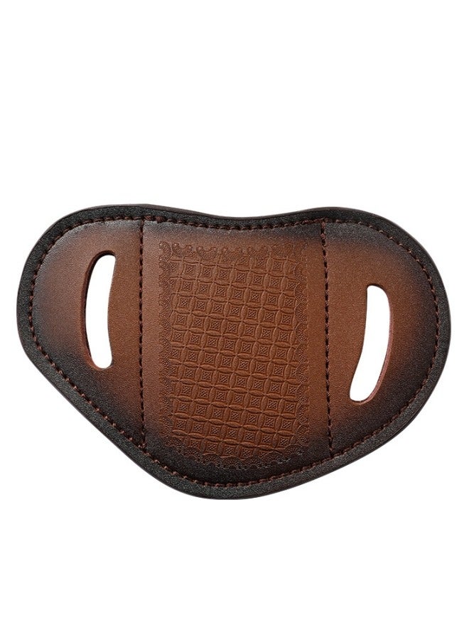 nihao Carved Leather Case, Top Layer Cowhide Folding Knife Case, Leather Case For EDC Pocket Knife, Outdoor Knife Storage - Image 1
