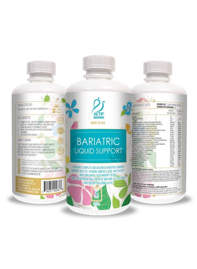 ACTIF Organic Bariatric Liquid Multivitamin with 25+ Organic Vitamins and Minerals for Bariatric Surgery, Advanced Formula - 90 count Pack of - Image 3