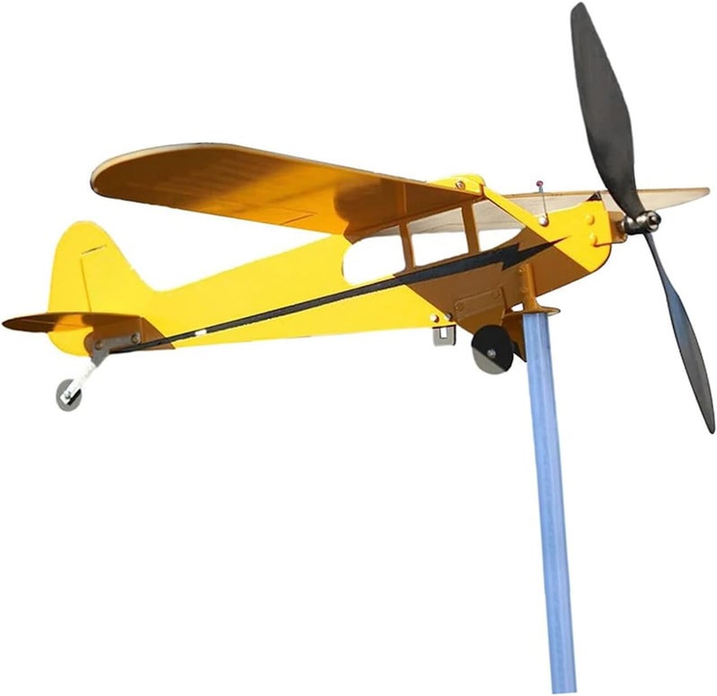 Metal Airplane Weather Vane Wind Spinner Outdoor Garden Yard Metal Direction Vane Roof Mount 20x18cm for Patio Lawn - Image 1