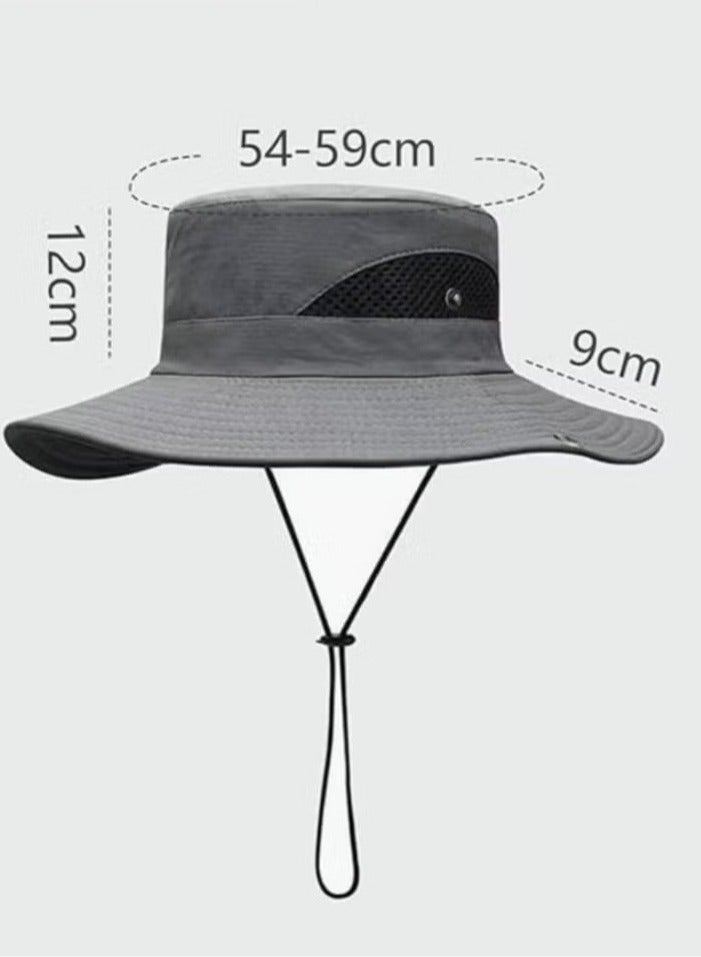 Sun Hat UV Protection,Breathable Cowboy Hat, Wide Brim Boonie Hat for Men and Women, Outdoor Fishing Hiking Beach - Image 2