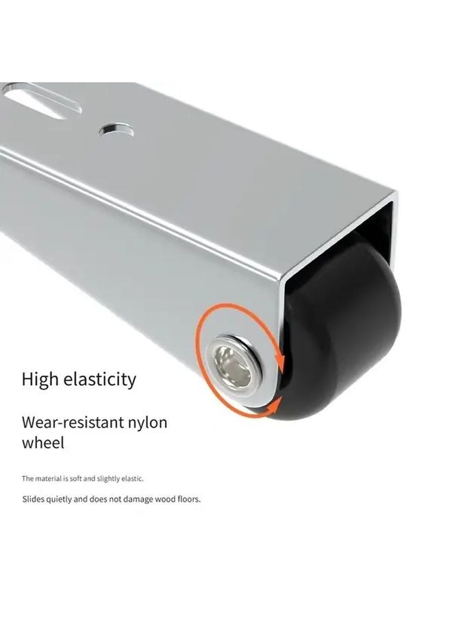 Heavy Duty Metal Door Track Roller 1pc Silent 360 Swivel Casters Wear Resistant Nylon Wheels - Image 2