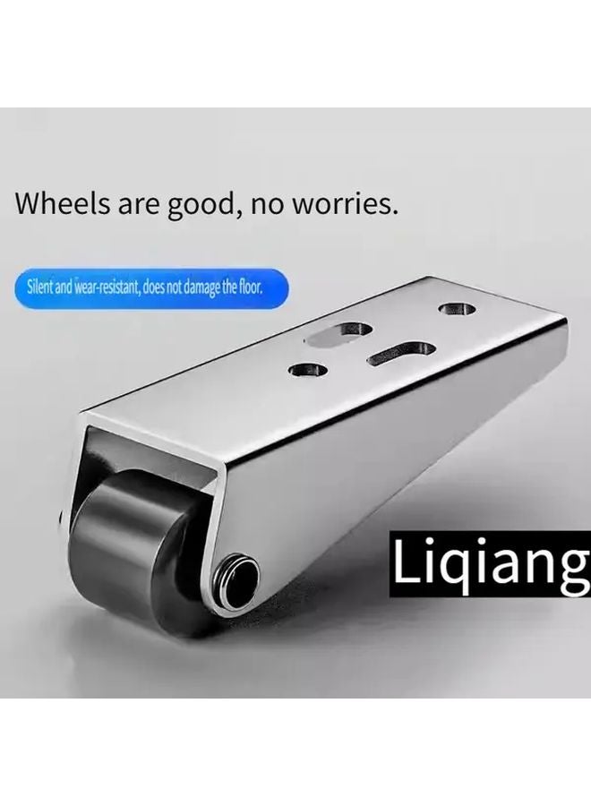 Heavy Duty Metal Door Track Roller 1pc Silent 360 Swivel Casters Wear Resistant Nylon Wheels - Image 5