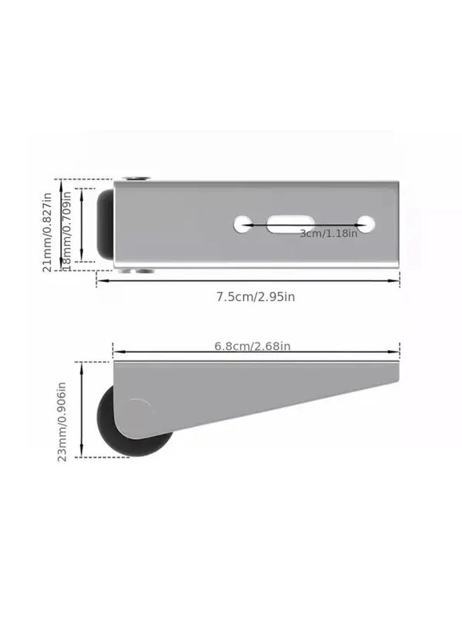 Heavy Duty Metal Door Track Roller 1pc Silent 360 Swivel Casters Wear Resistant Nylon Wheels - Image 4