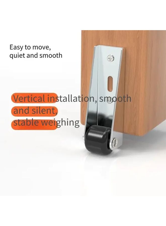 Heavy Duty Metal Door Track Roller 1pc Silent 360 Swivel Casters Wear Resistant Nylon Wheels - Image 3