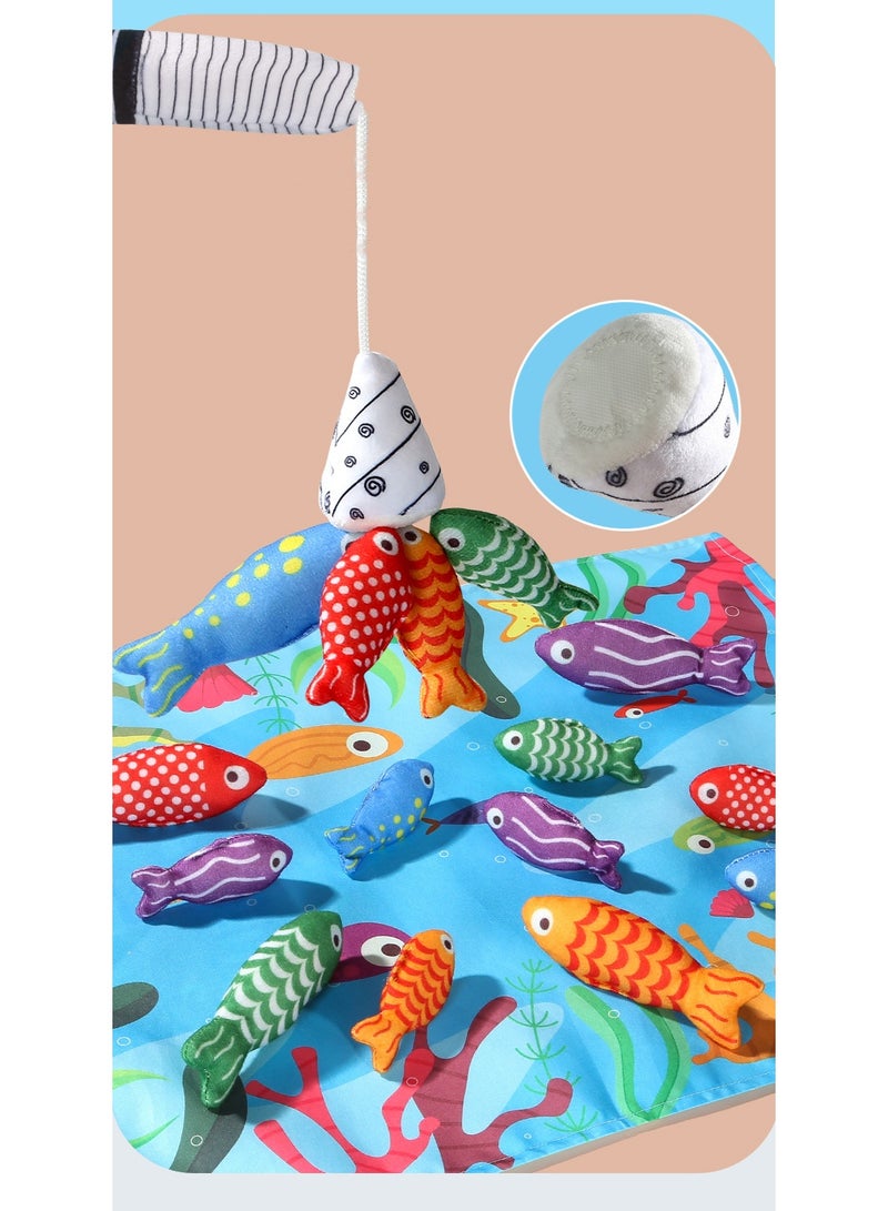 هالامودو مجموعة أدوات صيد ملابس الرضع التعليمية مع كيس التخزين، التركيز على التعلم المبكر ولعبة المعرفة، مع أكواب التعبئة، لعبة المياه في وقت الحمام للتعرف على اللون مقارنة رقم النمط تحسين تنسيق العين اليدوية، ألعاب مونتسوري للأطفال الأولاد الفتيات هدية عيد الميلاد، 29*27*9 سم - Image 5