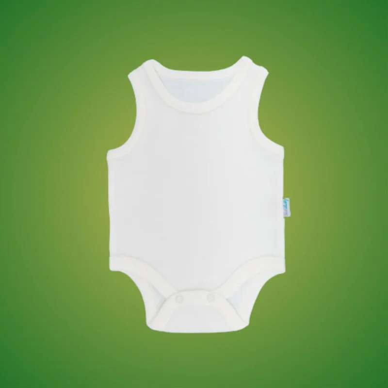 نوفيبيبي 5-Piece Baby Undershirt Bodysuit with Snap Fasteners White 100% Cotton - White Baby Bodysuit