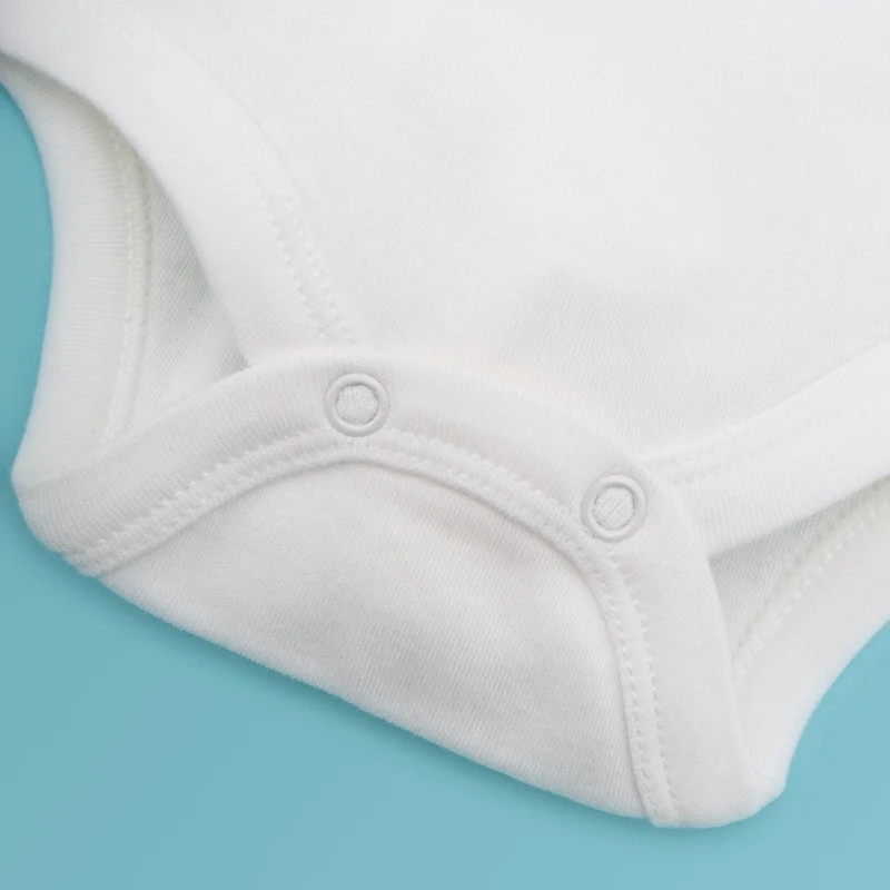 نوفيبيبي 5-Piece Baby Undershirt Bodysuit with Snap Fasteners White 100% Cotton - White Baby Bodysuit