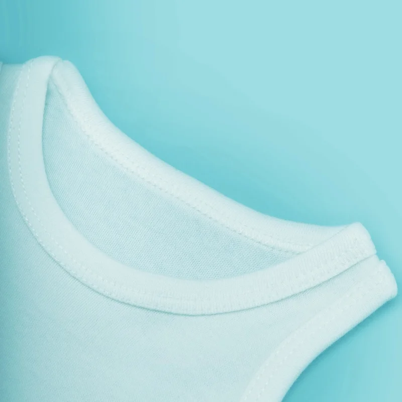 نوفيبيبي 5-Piece Baby Undershirt Bodysuit with Snap Fasteners White 100% Cotton - White Baby Bodysuit