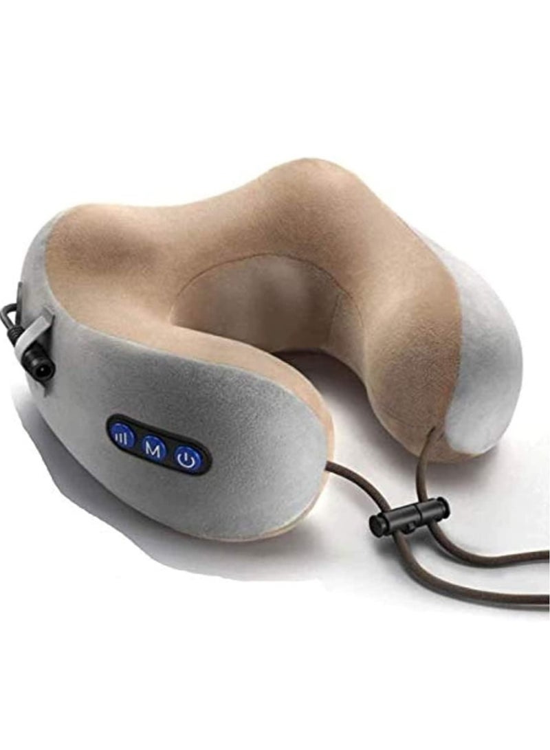 ELTRAZONE Rechargeable U Shaped Cervical Massage Pillow Neck Massager Vibration Pillow, Multifunctional Shoulder and Electric for Relax Muscles Fatigue - Image 1