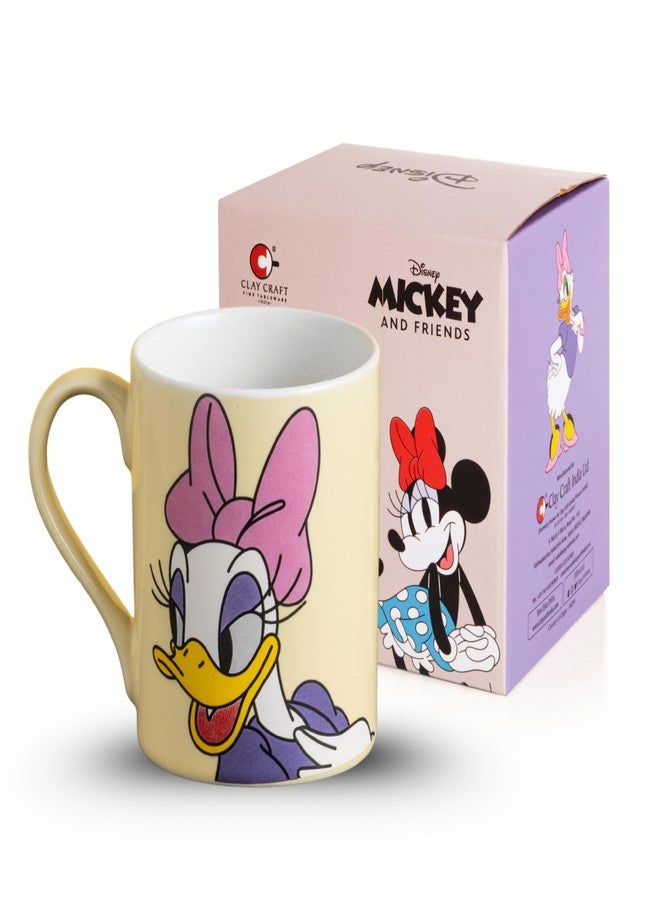 Clay Craft - Official Disney Mugs : Daisy Duck Print, Fine Ceramic Coffee Mug, 360 Ml |Cartoon Character Gift Mug for Kids & Adults | Microwave & Dishwasher Safe - Image 1