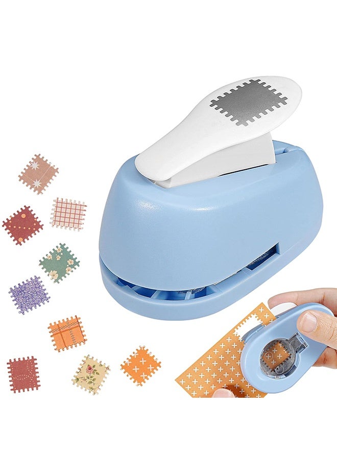 Postage Stamp Puncher, Rectangular Embossed Edge Shape Paper Punch, Lever Action Craft Puncher, Manual Handheld Single Hole Punch for DIY Paper Crafting & Scrapbooking - Image 1