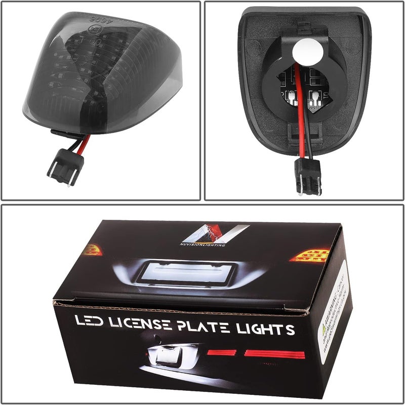 NVL-LPL-020 زوج من أضواء لوحة الترخيص LED ذات العدسة المدخنة والضوء الأبيض المتوافقة مع 00-06 Suburban / 99-13 Silverado / 02-13 Avalanche - Image 5