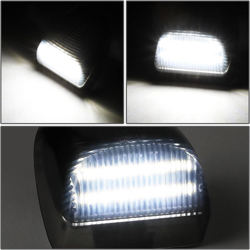 NVL-LPL-020 زوج من أضواء لوحة الترخيص LED ذات العدسة المدخنة والضوء الأبيض المتوافقة مع 00-06 Suburban / 99-13 Silverado / 02-13 Avalanche - Image 2