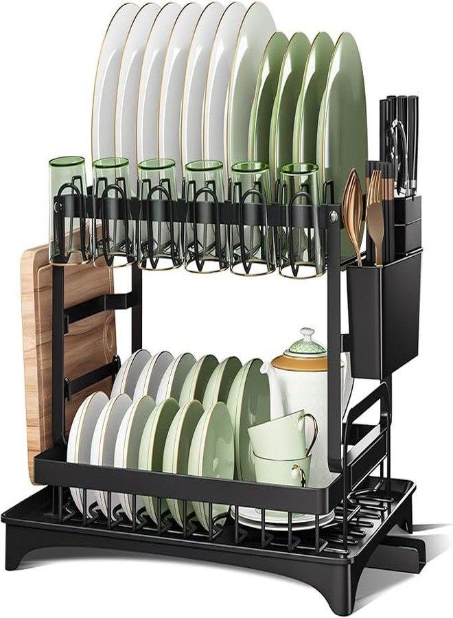Mokshith Dish Drainer, Dish Rack with Draining Board Set for Crockery Sets & Dish Rack for Counter,Dish Drainer 3 Tier Detachable for Kitchen Sink Counter (MO-02) - Image 1