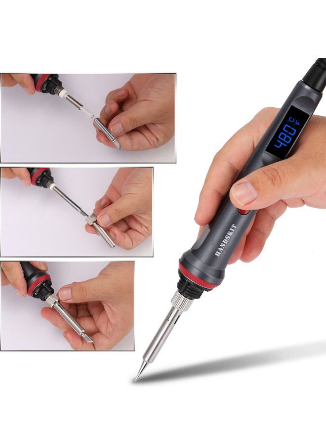 كاوية لحام بإضاءة LED وقدرة 90 وات لون أسود - Image 5