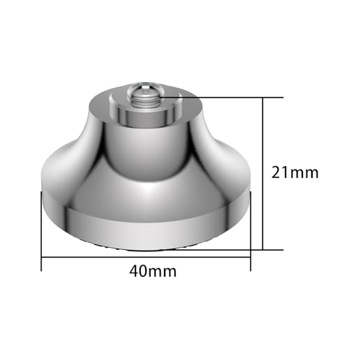 VIBORG Audiocrast IF4021S HiFi Speaker Isolation Feet Pads 4PCs Stainless Steel 40x21mm Silver Speaker Shock Absorber Vibration Dampener Floor Protector for Audio Subwoofer CD DVD Amplifier Turntable DAC - Image 2