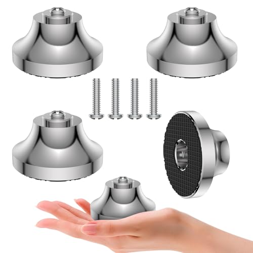 VIBORG Audiocrast IF4021S HiFi Speaker Isolation Feet Pads 4PCs Stainless Steel 40x21mm Silver Speaker Shock Absorber Vibration Dampener Floor Protector for Audio Subwoofer CD DVD Amplifier Turntable DAC - Image 1